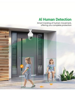Onno Bulb Wireless Security Camera, 1080P HD WiFi Home Camera, 360° Pan 110° Tilt, Night Vision, Motion Detection, Two-Way Audio, Remote App Control, E27 Socket for Home & Rental - view 5